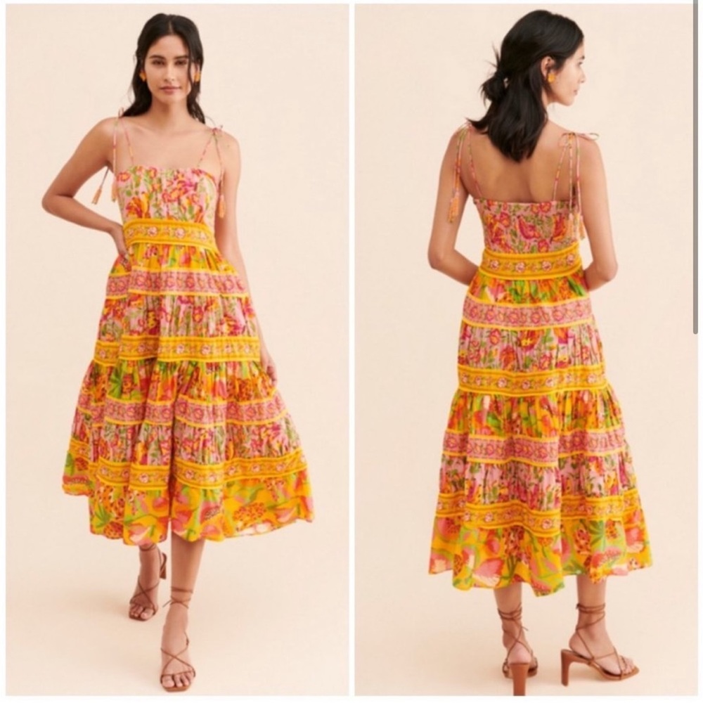 FARM Rio Multicolor Floral Midi Dress